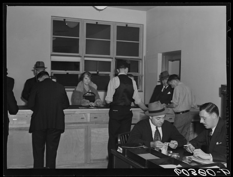 Credit union in Greenhills, Ohio, 1939
